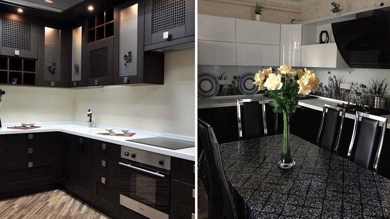 черно-белая кухня