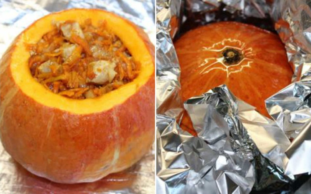 процесс приготовления тыквы