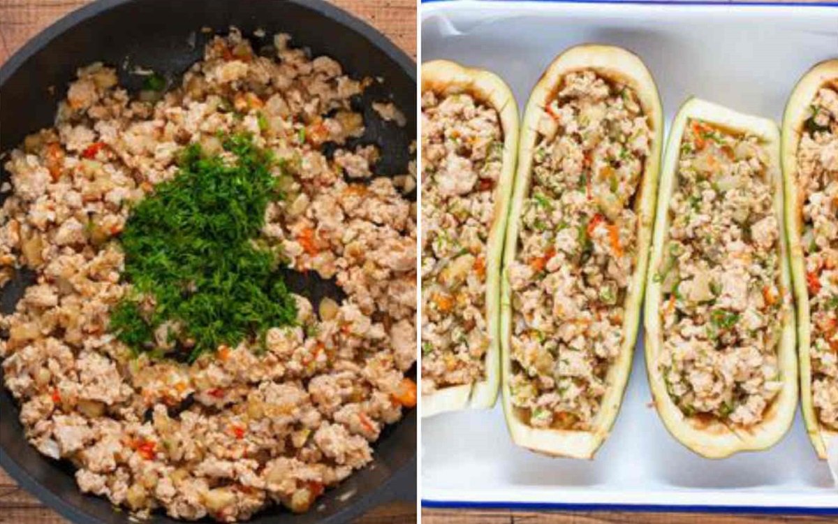 наполненные фаршем лодочки