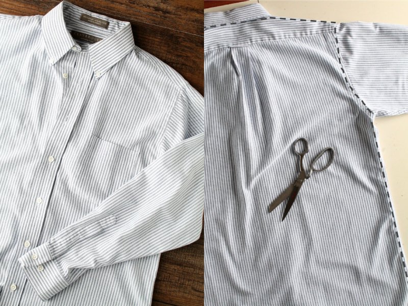 фартук из мужской рубашки