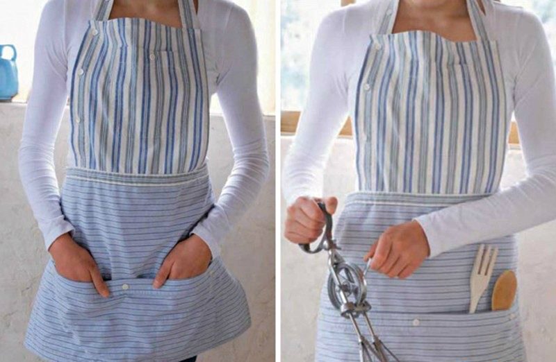 фартук из старой рубашки