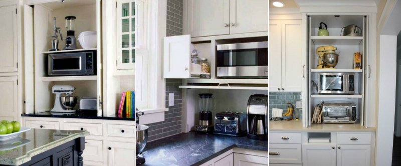 где поставить микроволновку на кухне