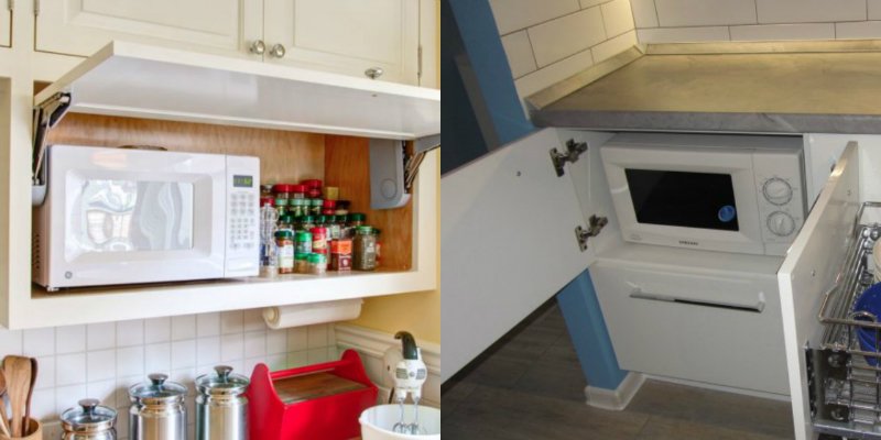 где поставить микроволновку на кухне
