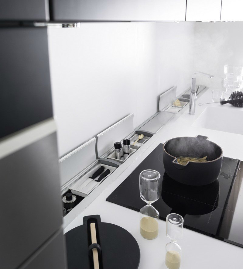 компактное хранение на кухне