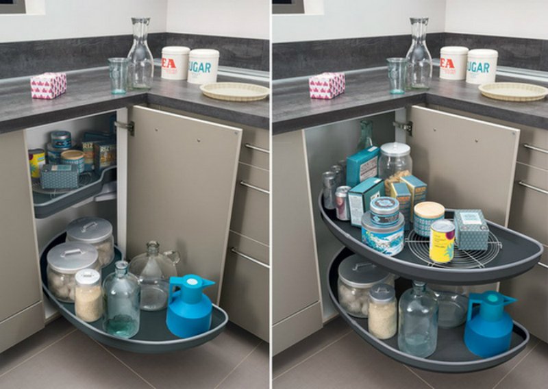 компактное хранение на кухне