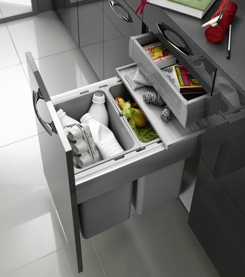 компактное хранение на кухне