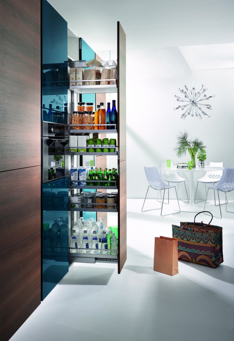 компактное хранение на кухне