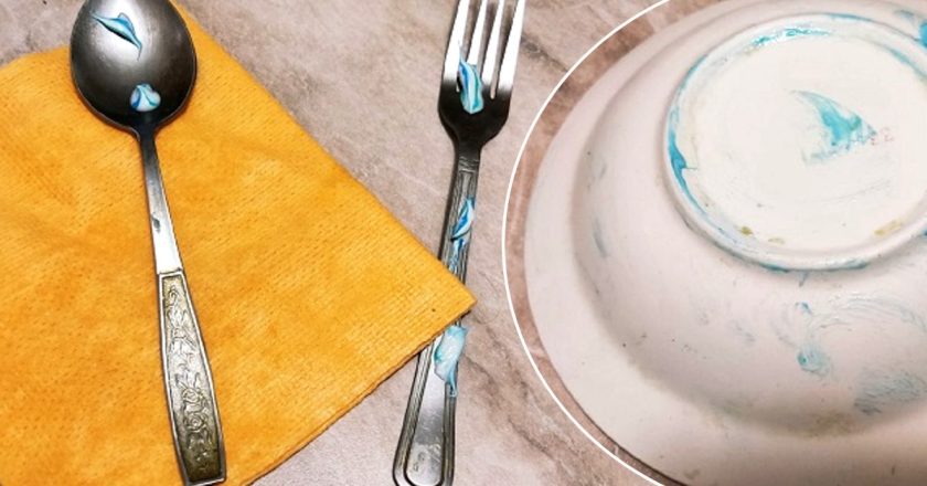 мойка зубной пастой