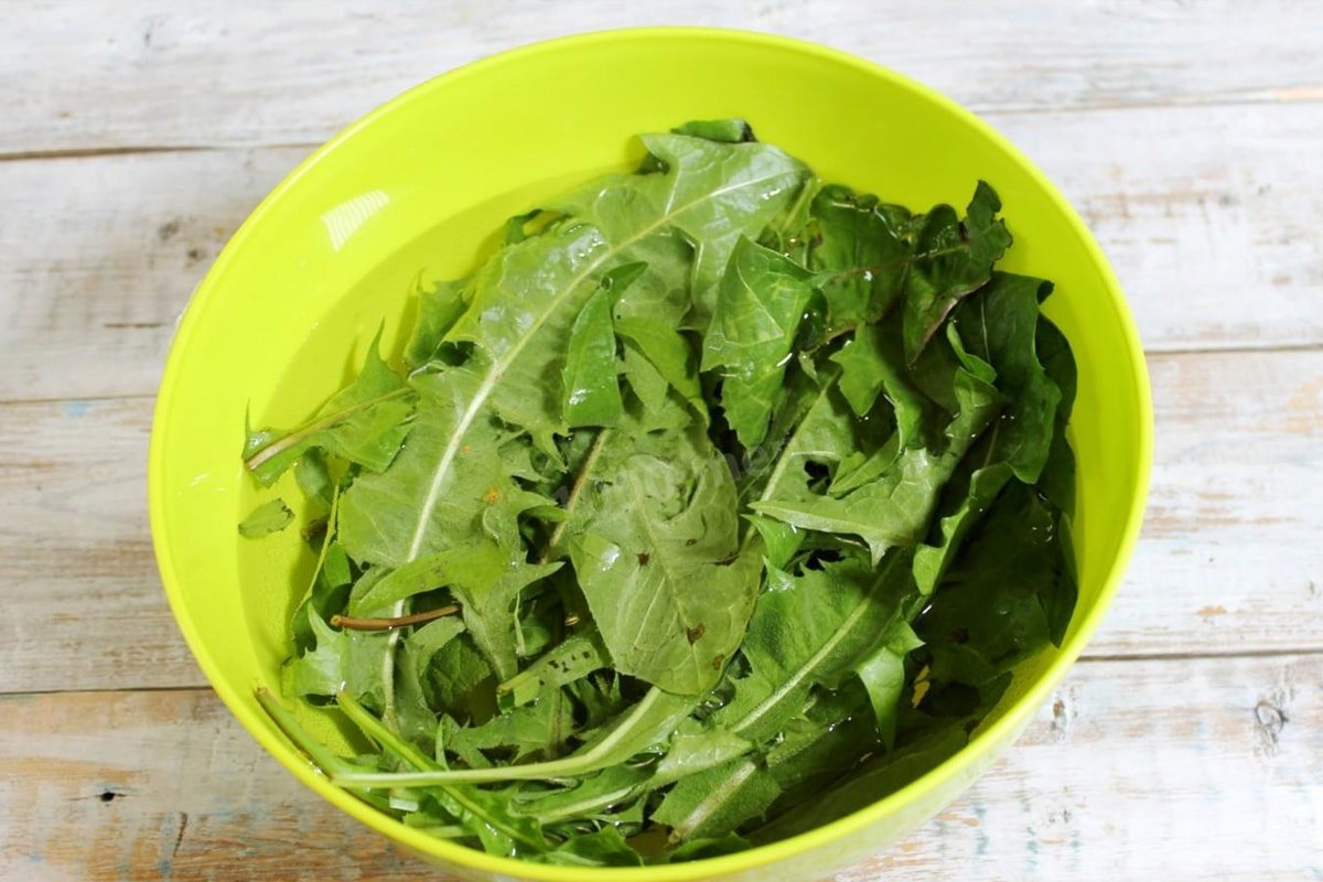 Салат из листьев одуванчика