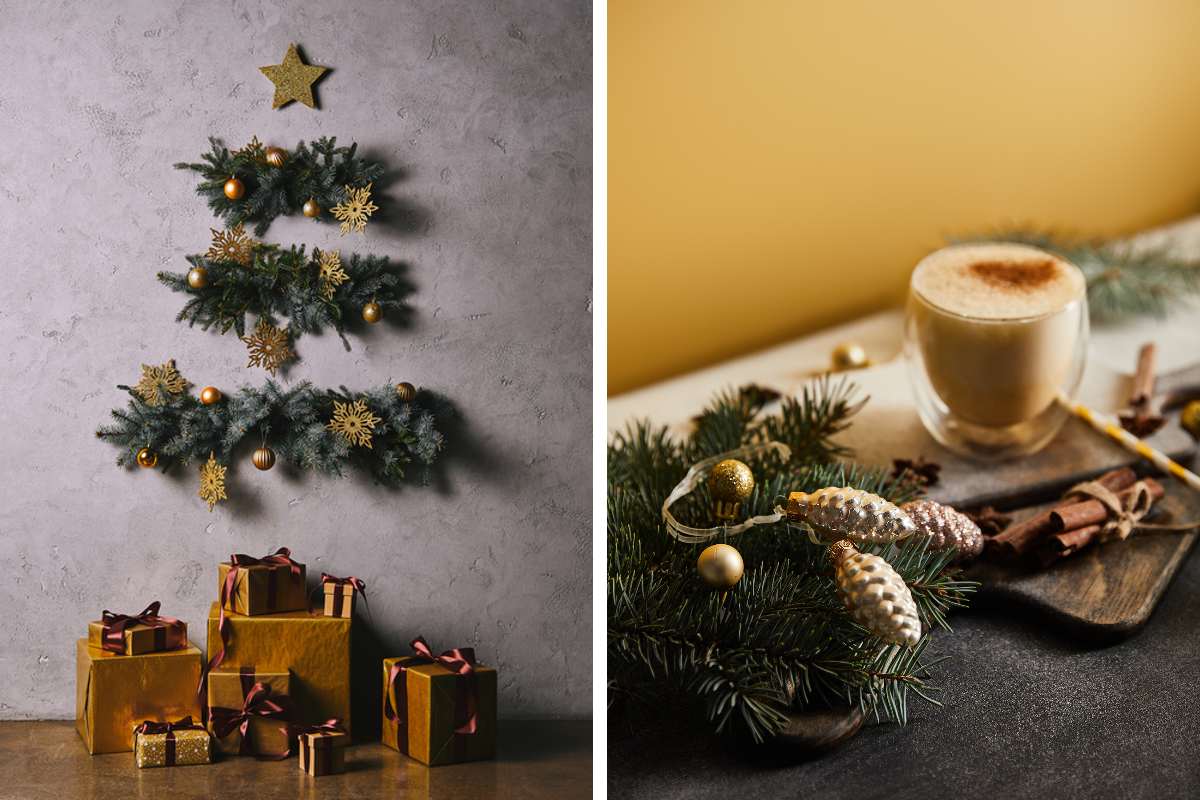 декор из еловых веток