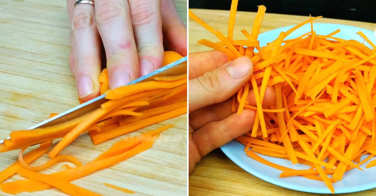 Как мелко нарезать морковь если нет терки