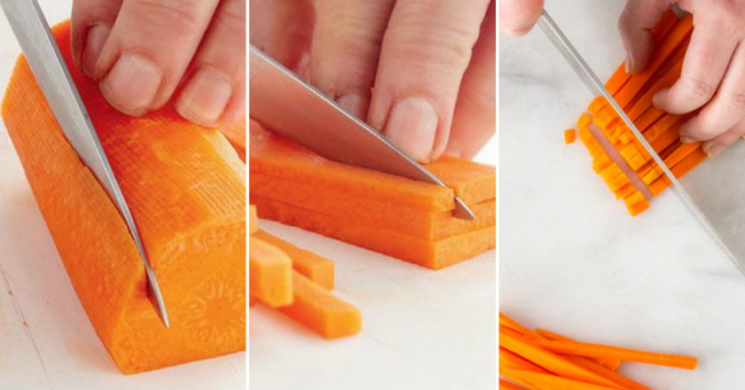 Выберите свежую морковь среднего размера