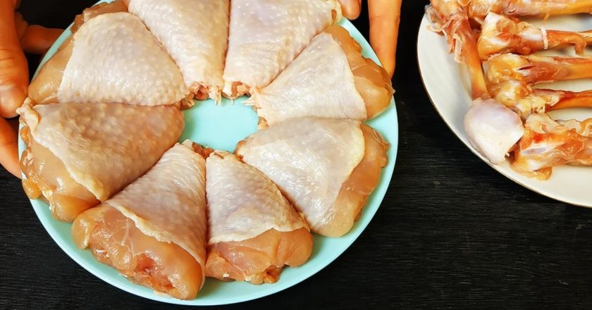 Как отделить мясо от кости голени