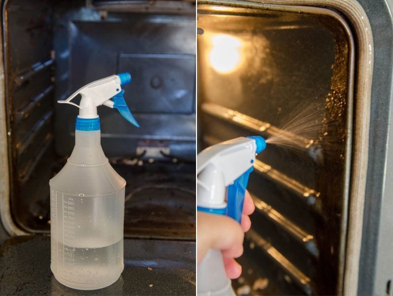 как почистить духовку уксусом