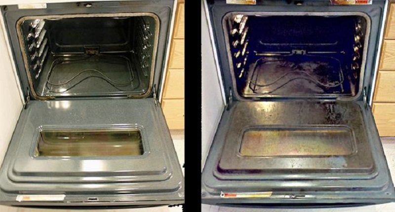 как почистить духовку нашатырным спиртом