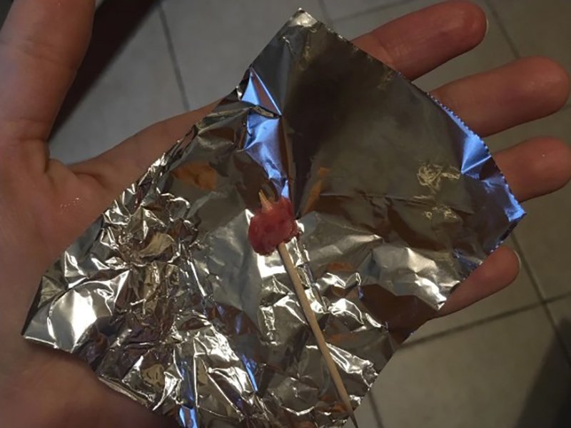 мясо на фольге