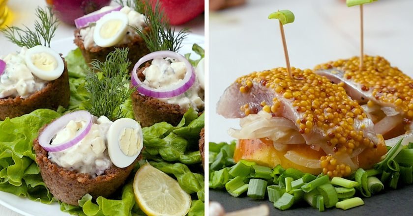 Как приготовить закуски с селедкой