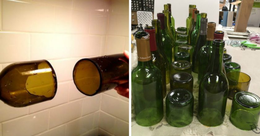 разрезать бутылку