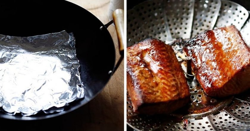 коптильня из сковороды