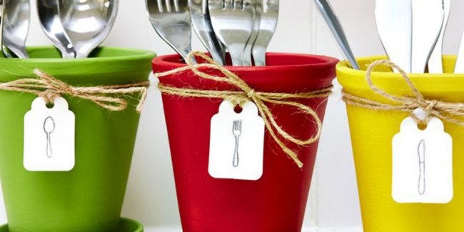 горшки под столовые приборы