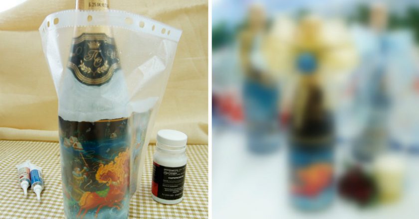 декупаж бутылки