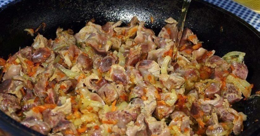 куриные желудки в пиве