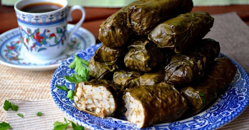 замороженные виноградные листья