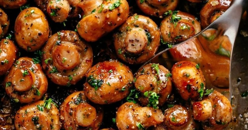 как запечь шампиньоны в духовке