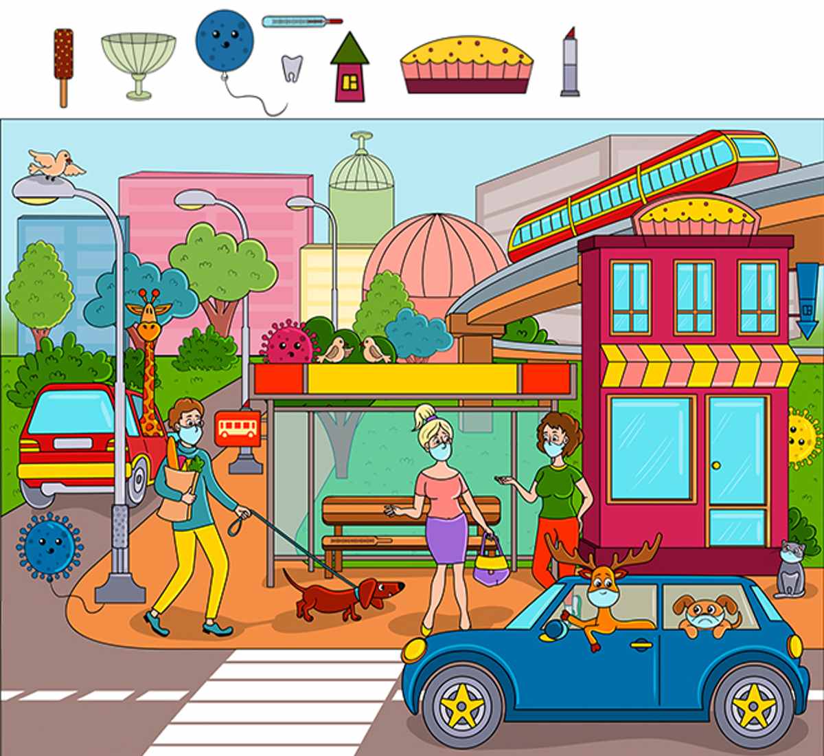 поиск предметов на картинке