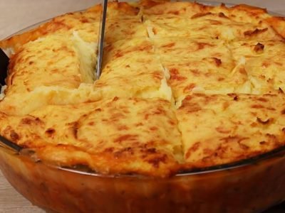 Картофельная запеканка с капустой в духовке