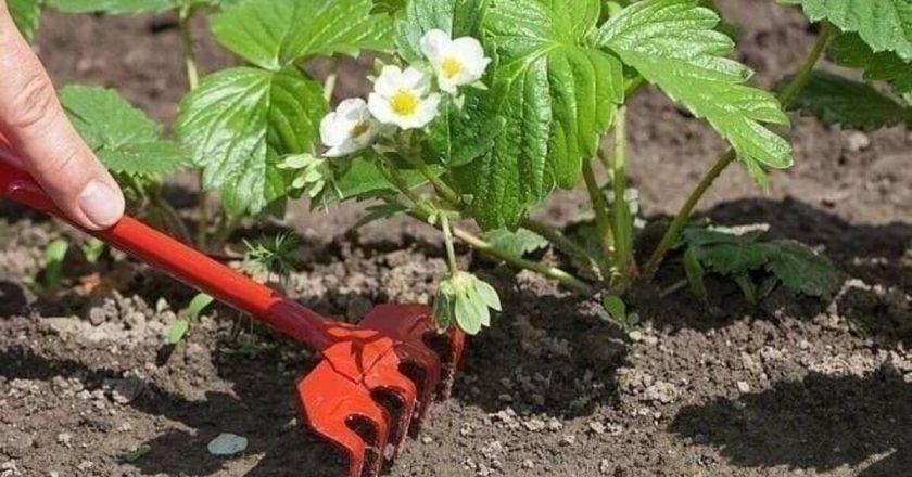клубника после зимы