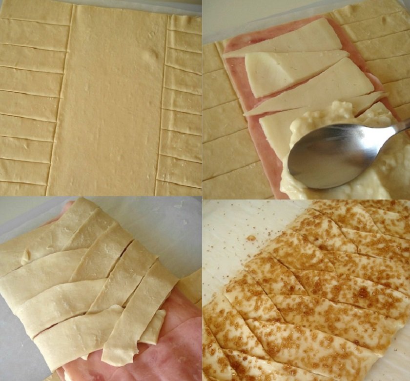 слоеный пирог с мясом