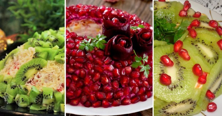 Красивые новогодние салаты