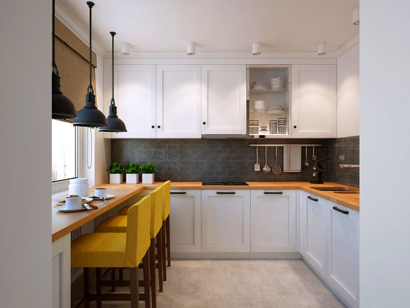 кухня с барной стойкой фото