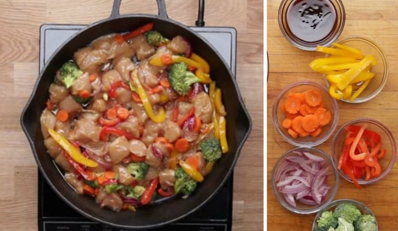 жаркое из курицы и овощей