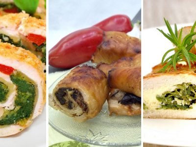 Куриные рулетики с начинкой