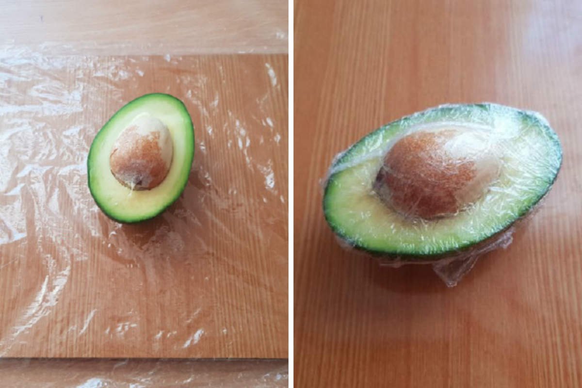 авокадо в пленке