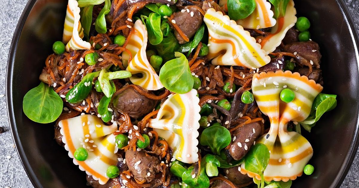 домашний теплый салат