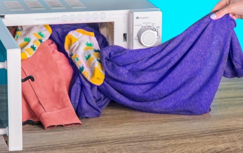 микроволновка для сушки одежды