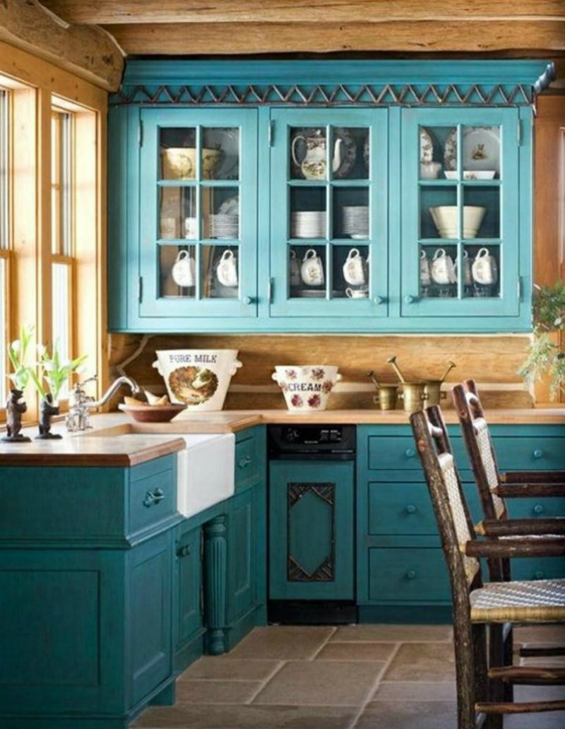 кухня в синем цвете