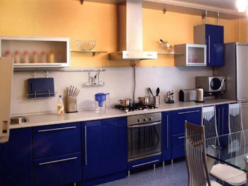 кухня в синем цвете