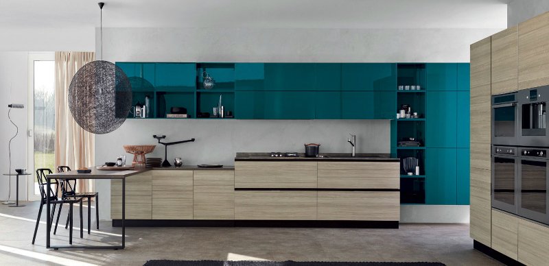 кухня в синем цвете