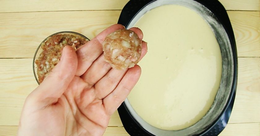 заливной пирог с мясом