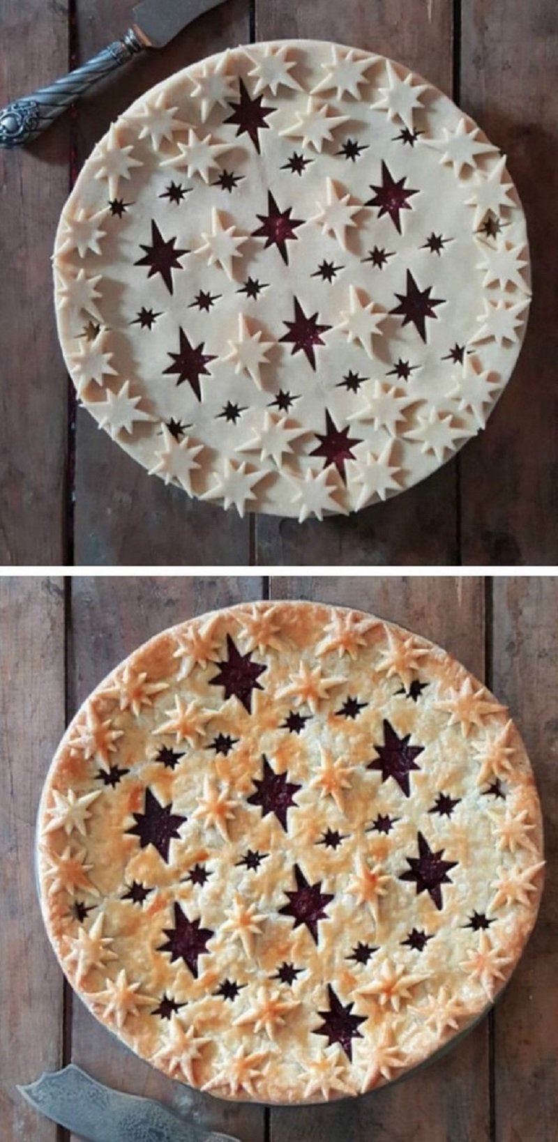 необычное украшение пирогов