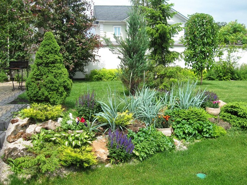 оформление клумбы