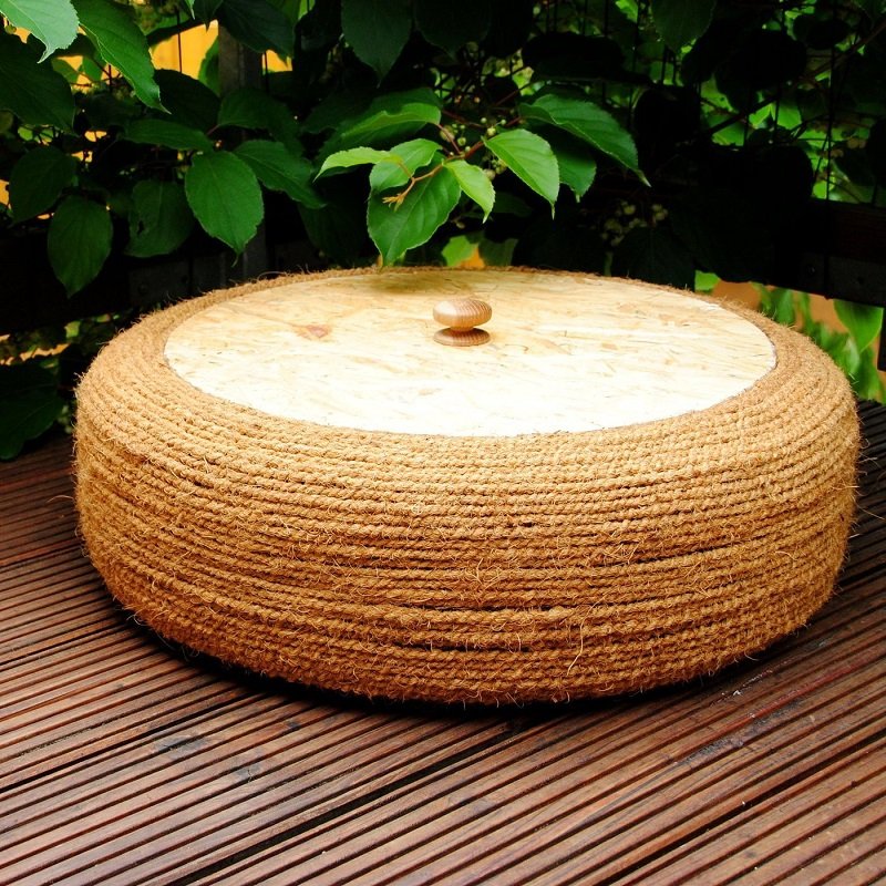 клумба из шин