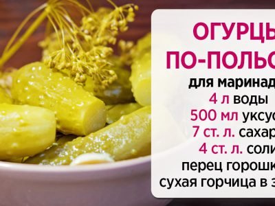 Огурцы по-польски: заготовка на зиму