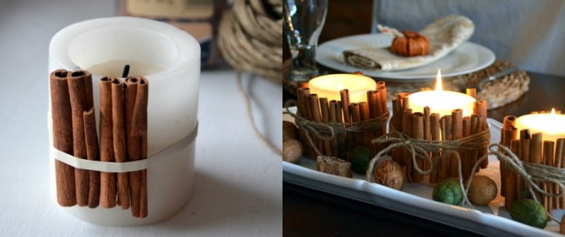 декорированные свечи для дома