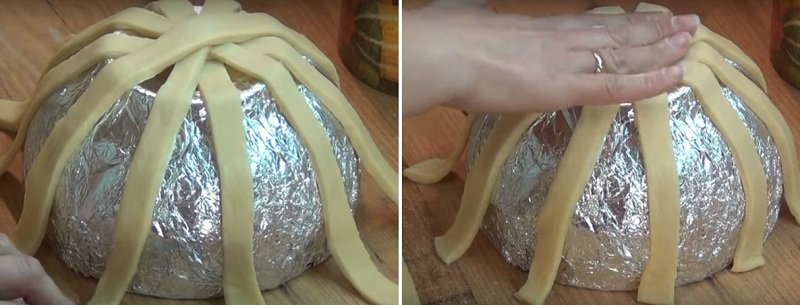 база для корзины из теста