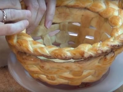 Пасхальная корзинка из теста
